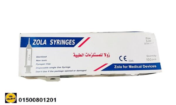 سرنجات زولا 5سم 100 سرنجه